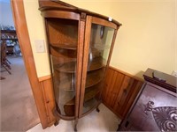 Antique Curved Glass Cabinet