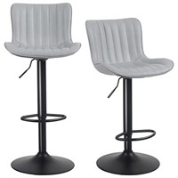 Kidol & Shellder Bar Stools Set of 2 Grey High