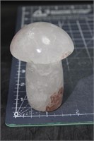 Large Quartz Mushroom With Lodolite & Hematite