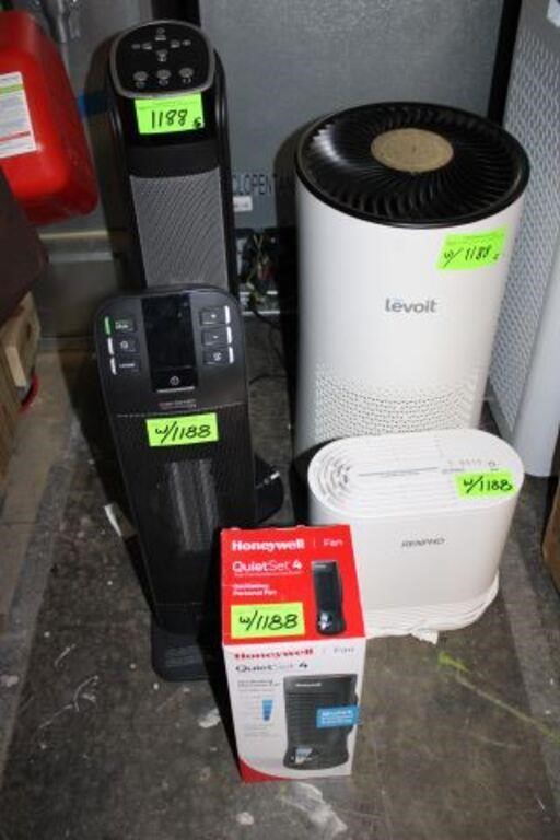 (1) Levoit Air Purifier, Hunter Floor Heater,