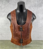 Vintage Pioneer Wear Lady's Suede Leather Vest