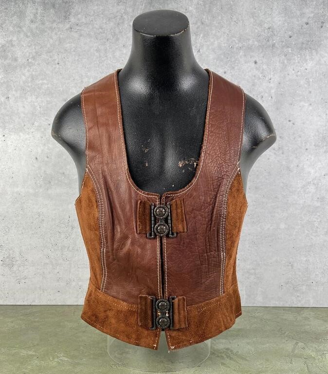 Vintage Pioneer Wear Lady's Suede Leather Vest