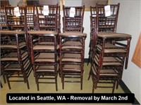 LOT, (8) BAMBOO STYLE WOOD FRAMED DINING CHAIRS
