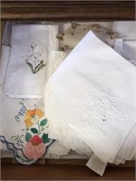 Collection of Embroidered Napkins & Doilies
