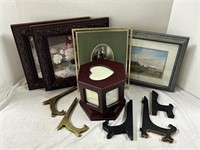 Wooden Swivel Picture Frame With Jewelry Box and