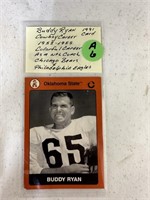 Sports Card Unc-Buddy Ryan OSU Cowboys 1953