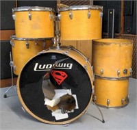 Vtg. Ludwig 7 piece drum kit (Shells / chain