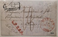 France 1831 Stampless Cover with French postal and