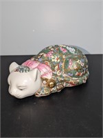 Large Vintage Chinese Cloisonne Cat Porcelain