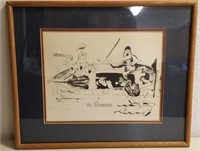 Signed & Framed Jim Snook Print "The Retriever"