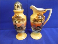 Noritake Hand Painted Sugar Shaker & Creamer