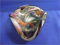Murano Colorful Art Glass Dish