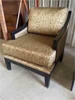 Cushioned Pattern Fabric Armchair