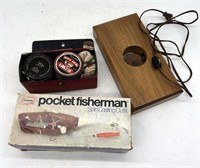 Pocket Fisherman, Shoe Shine Kit, Lighted Base