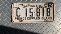 1974 PRINCE EDWARD ISLAND LICENCE PLATE