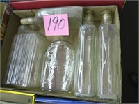 Vintage Clear Glass Bottle Lot