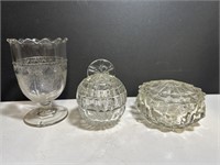 Vintage antique Glass candy jars containers lot