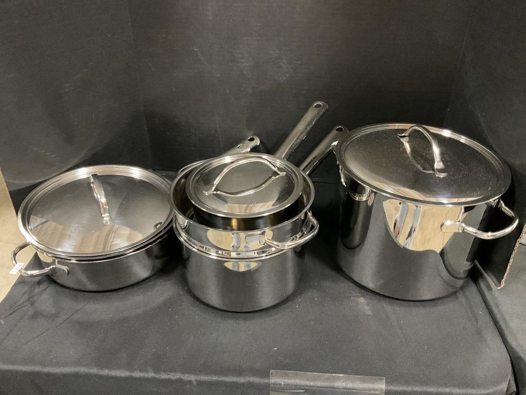 10pc Stainless Steel Cuisinart Cookware.
