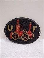 Decorative steam engine plaque