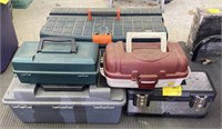 Assorted Plastic Tool Boxes (empty), largest
