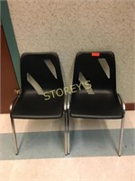2 Black Side Chairs