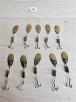 Brass Spinning Lures Set of 10
