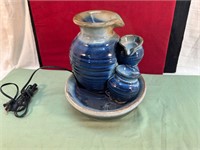 *BLUE CERAMIC JUG FOUNTAIN - WORKS