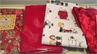 Snoopy Vinyl Tablecloth and Assorted Holiday