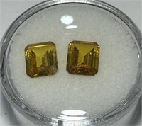 4.12CT LAB YELLOW SAPPHIRE GEMSTONES