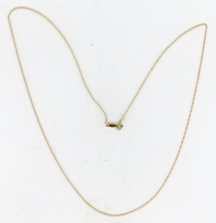14k Gold Necklace .5 G 18”