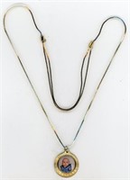 Gold Tone Locket & Chain Adjustable 24”