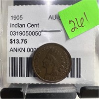 1905 INDIAN HEAD PENNY CENT