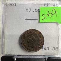 1901 INDIAN HEAD PENNY CENT
