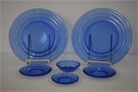 COLBALT BLUE DINNER PLATES AND MINI  DINNER PIECES