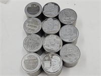 51/2 Sets Original Nascar Coin Dies w/Bronze Coins