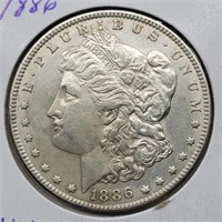 1886 MORGAN SILVER DOLLAR