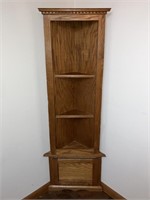 Corner Wood Shelf Unit/Two Piece