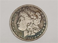 Toned 1884p Morgan Silver Dollar