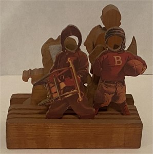 Wooden Doll (6") w/ Uniforms & Wood Stand