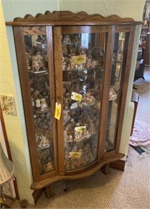 Lighted Corner Curio Cabinet, 28x24x60in