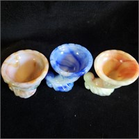 Akro Agate Glassware Small Vases?