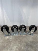 5 inch industrial swivel and rigid casters, set