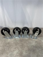 5 inch industrial swivel and rigid casters, set