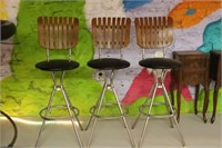 3 Vintage Bar Stools