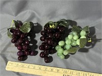 Vintage, green and purple, jade quartz grape