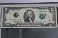 US TWO DOLLAR BILL