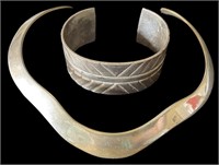 Silver Choker and Bangle