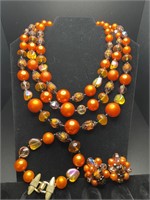 Vendome Burnt orange jewelry set