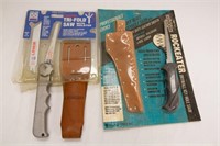 Lenox Tri-Fold Saw&Holster & Rockeater Keyhole Saw