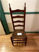 Antique Shaker Ladder Back Cane Seat Chair